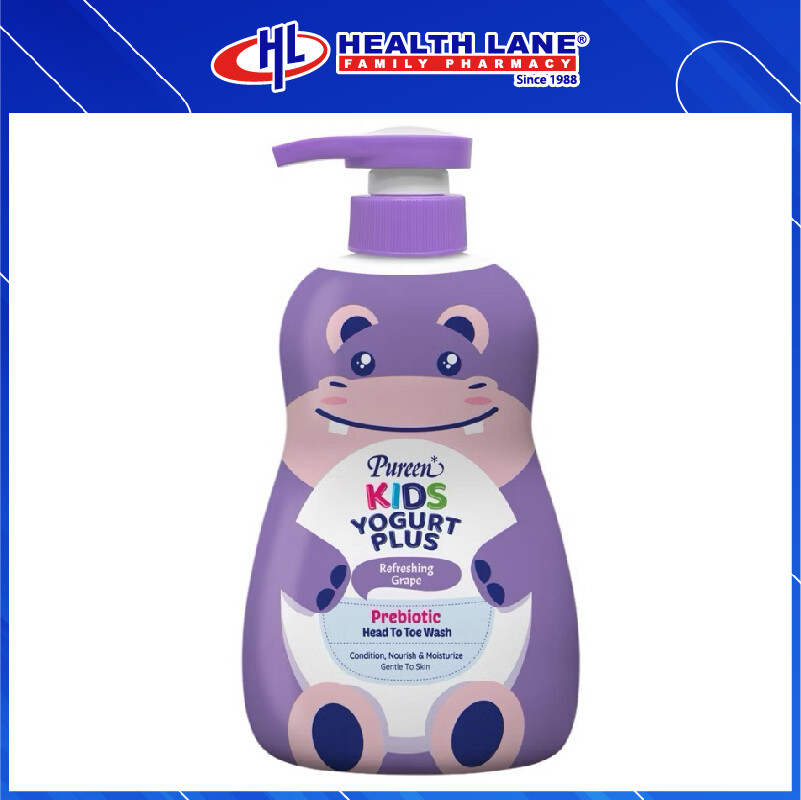 PUREEN KIDS YOGURT + PREBIOTICS HEAD TO TOE WASH - REFRESHING GRAPE (700ML)