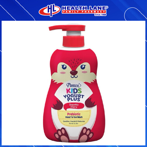 PUREEN KIDS YOGURT + PREBIOTICS HEAD TO TOE WASH - SMOOTHIE CHERRY (700ML)