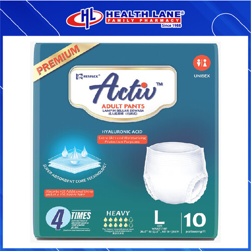 RESPACK ACTIV PREMIUM ADULT PANTS (L) 10'S