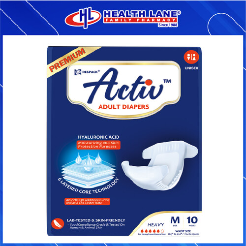 RESPACK ACTIV PREMIUM ADULT DIAPERS (M) 10'S