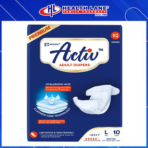 RESPACK ACTIV PREMIUM ADULT DIAPERS (L) 10'S