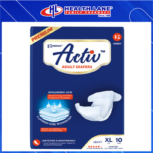 RESPACK ACTIV PREMIUM ADULT DIAPERS (XL) 10'S