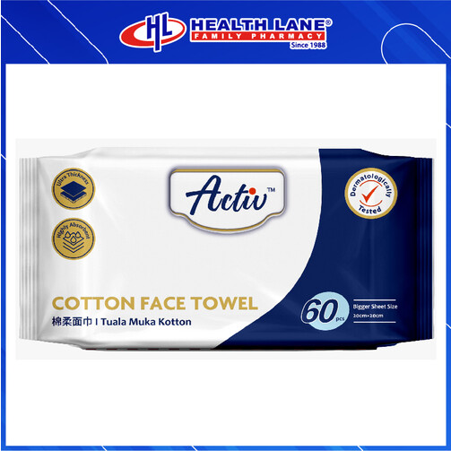 RESPACK ACTIV COTTON FACE TOWEL 60'S