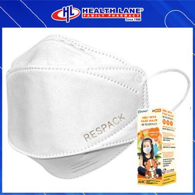 RESPACK  FACE MASK KID 4PLY KF94 EARLOOP- WHITE (20'S)