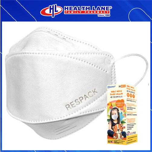 RESPACK  FACE MASK KID 4PLY KF94 EARLOOP- WHITE (20'S)
