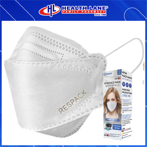 RESPACK KF94 FACE MASK 4 PLY EARLOOP-WHITE(20'S)