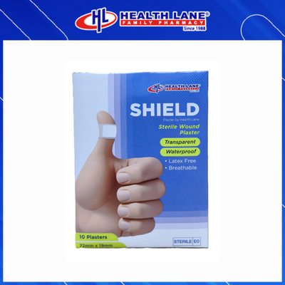 SHIELD WATERPROOF TRANSPARENT PLASTER 10'S