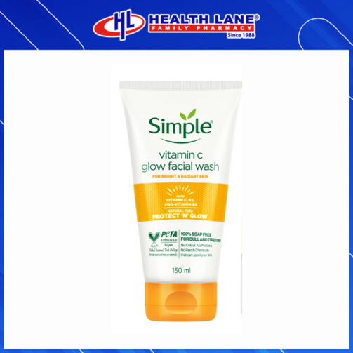 SIMPLE PROTECT & GLOW VITAMIN C GLOW FACIAL WASH 150ML  