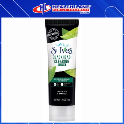 ST. IVES GREEN TEA BLACKHEAD CLEARING SCRUB 50G