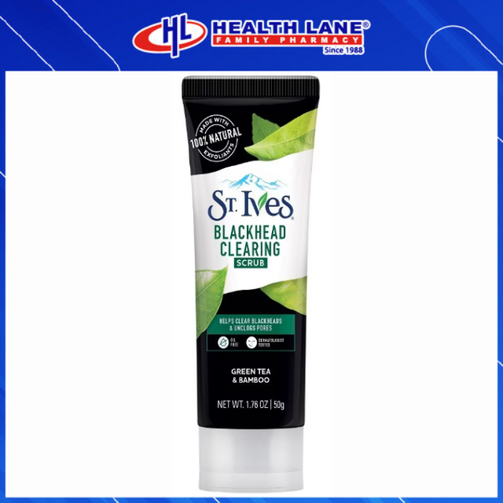 ST. IVES GREEN TEA BLACKHEAD CLEARING SCRUB 50G