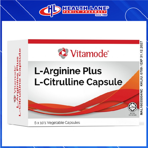 VITAMODE L-ARGININE PLUS  L-CITRULLINE VEGE CAPSULE 60'S