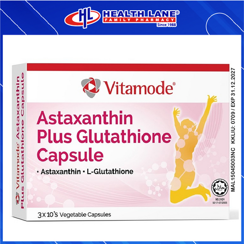 VITAMODE ASTAXANTHIN PLUS GLUTATHIONE CAPSULE 30'S