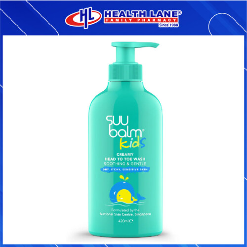 SUU BALM KIDS DUAL SOOTHING & MOISTURISING SOAP SATU BODY (420ML)
