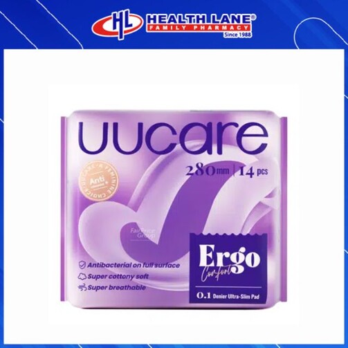 UUCARE ERGO ANTIBAC DAY/NIGHT 280MM 14's