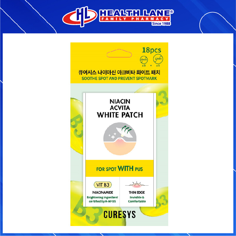 CURESYS NIACIN ACVITA WHITE PATCH 18'S