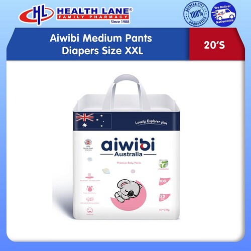 AIWIBI DIAPERS PANTS 20'S (MEDIUM PACK)- XXL