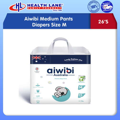 AIWIBI DIAPERS PANTS 26'S (MEDIUM PACK)- M