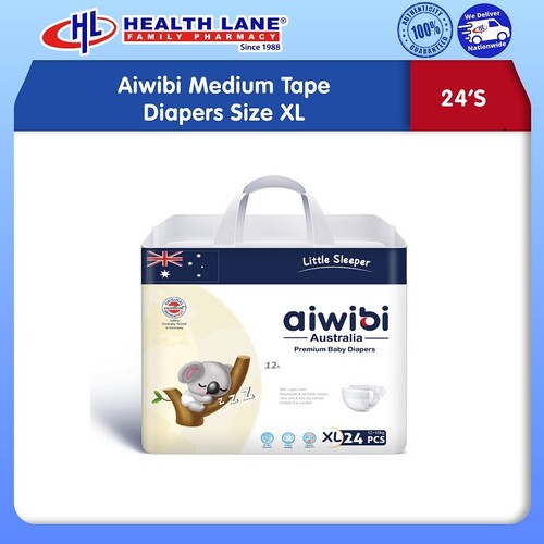 AIWIBI DIAPERS TAPE 24'S (MEDIUM PACK)- XL
