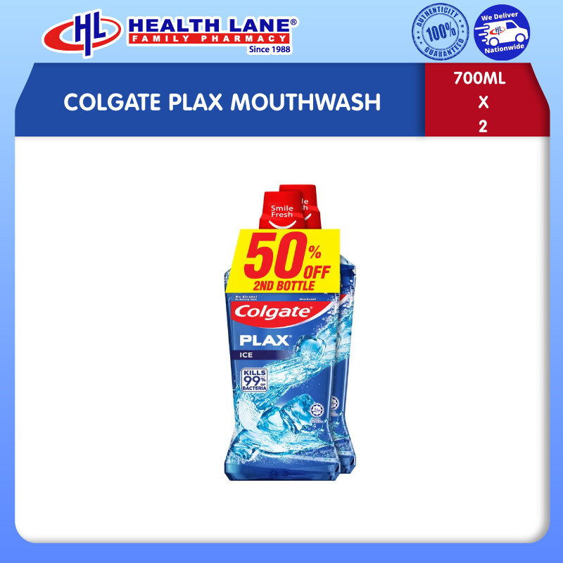 COLGATE PLAX ICE MOUTHWASH VALUEPACK 750MLx2