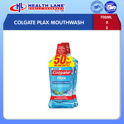 COLGATE PLAX PEPPERPUDINASABUN MULUT VALUEPACK 750MLx2