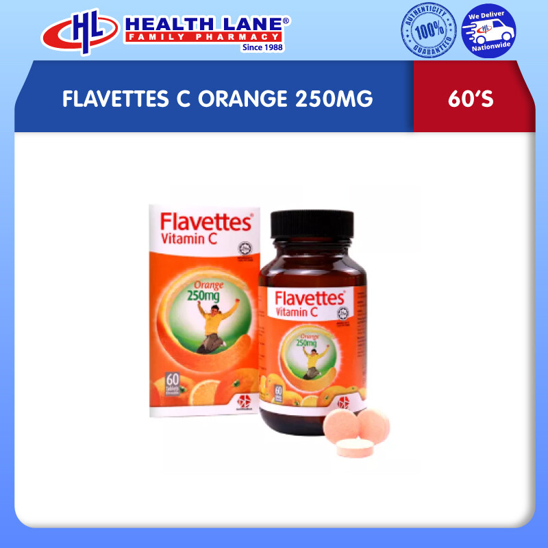 FLAVETTES C OREN 250MG (60'S)