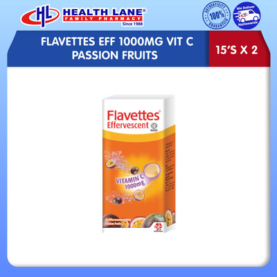 FLAVETTES EFF 1000MG VIT C PASSION FRUITS (15'Sx2)