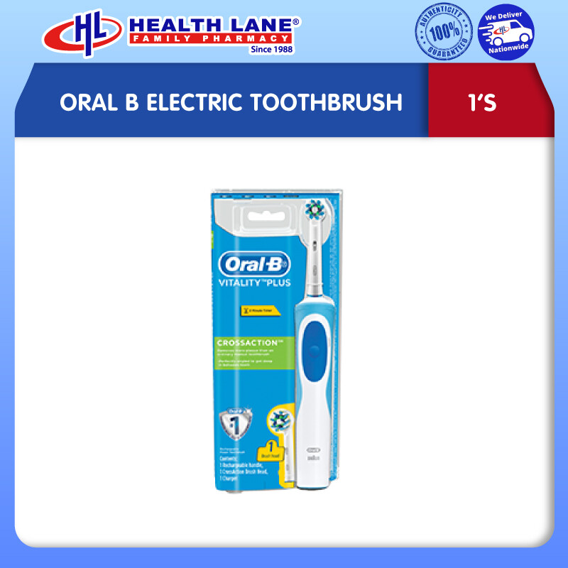 ORAL B VITALITY PLUS CROSS ACTION D12 ELECTRIC TOOTHBRUSH (1'S)