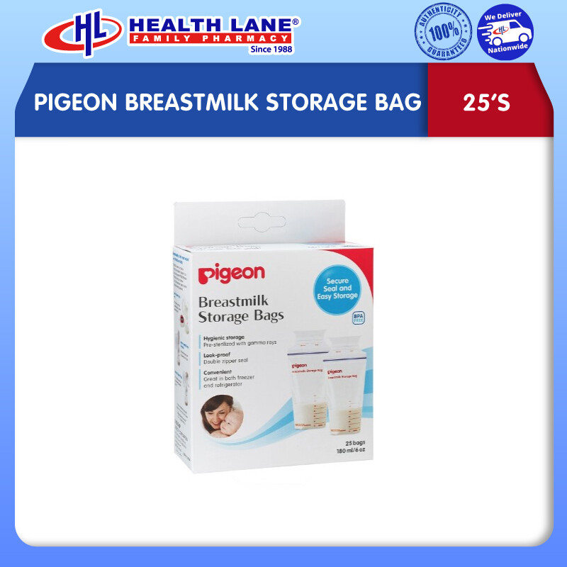 PIGEON BREASTSUSU STORAGE BAG 180ML 25'S