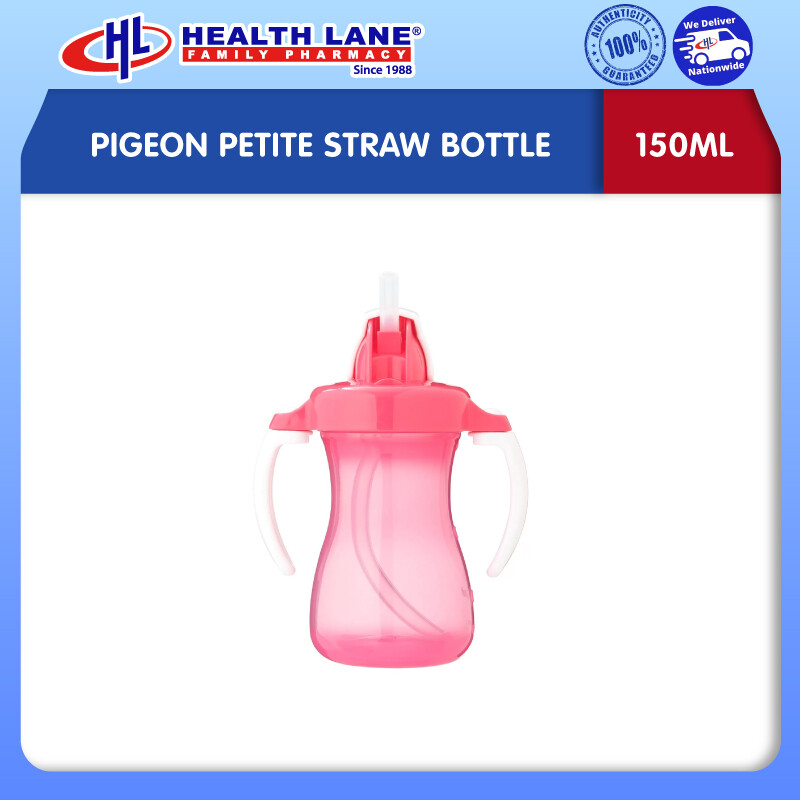PIGEON PETITE STRAW BOTTLE- PINK (150ML)