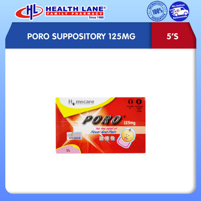PORO SUPPOSITORY 125MG 5'S