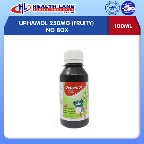 UPHAMOL 250MG 100ML (FRUITY) NO BOX