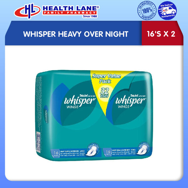 Whisper Heavy & Overnight 16s Pack-of-2 - Guardian Online Malaysia