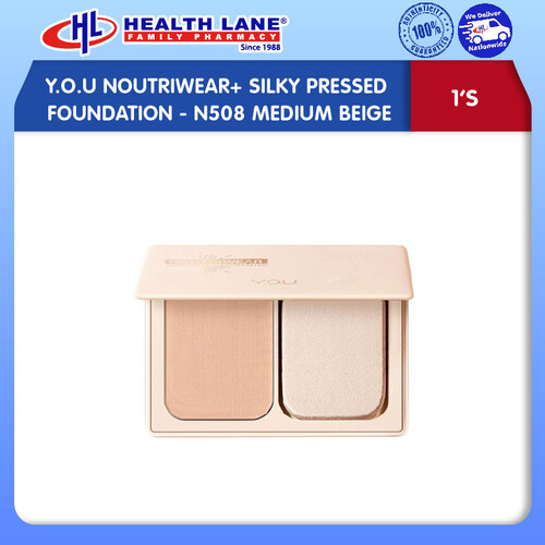 Y.O.U NOUTRIWEAR+ SILKY PRESSED FOUNDATION- N508 MEDIUM BEIGE