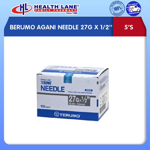 TERUMO AGANI NEEDLE 27Gx1/2''  (5'S)
