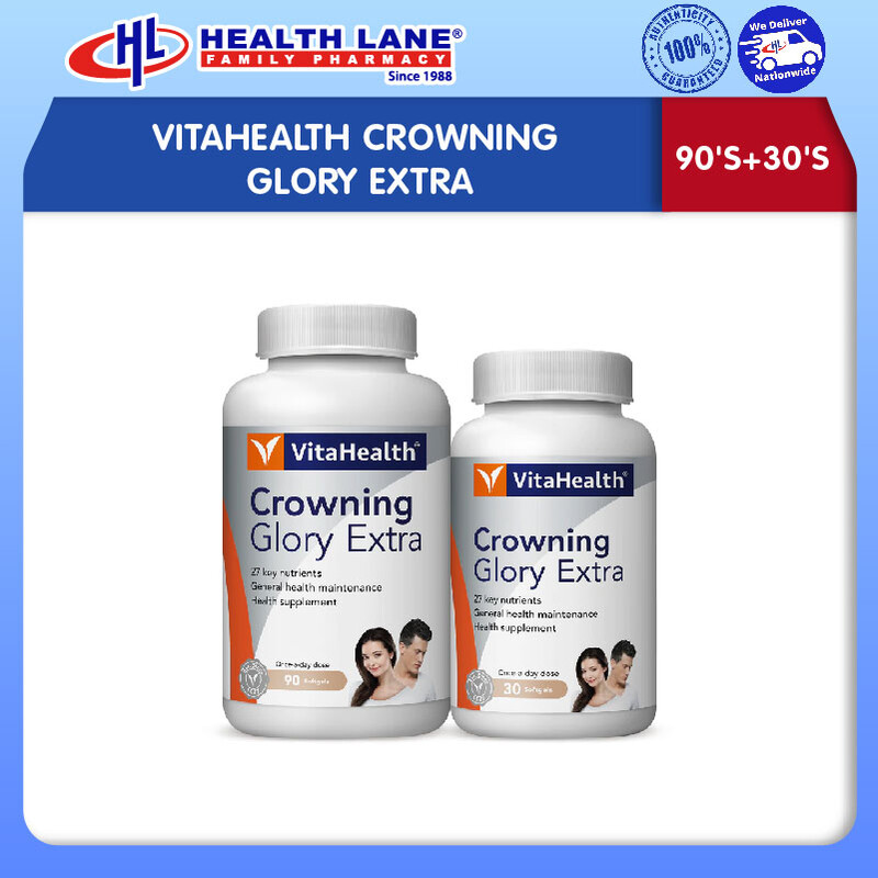 VITAHEALTH CROWNING GLORY EXTRA 90'S+30'S | Health Lane eStore Malaysia