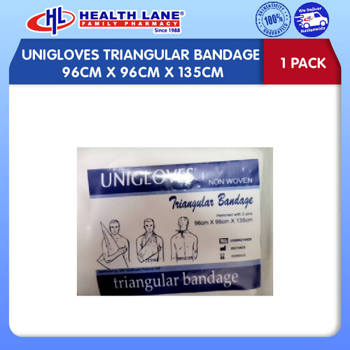 UNIGLOVES TRIANGULAR BANDAGE 96CMx96CMx135CM