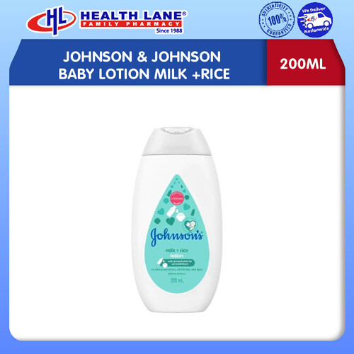 JOHNSON & JOHNSON BABY LOTION MILK + BERAS (200ML)