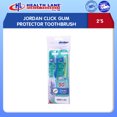 JORDAN CLICK GUM PROTECTOR TOOTHBRUSH (2'S)