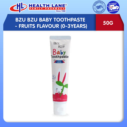 BZU BZU BABY TOOTHPASTE (50G) - FRUITS FLAVOUR (0-3YEARS)