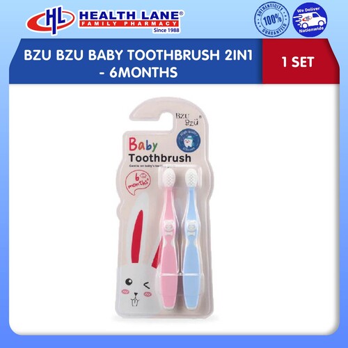 BZU BZU BABY TOOTHBRUSH 2IN1 - 6MONTHS