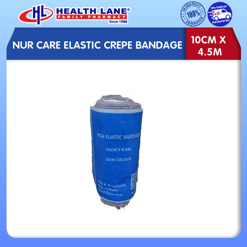 NUR CARE ELASTIC CREPE BANDAGE 10CMx4.5M