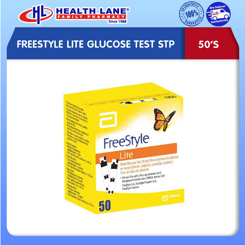 FREESTYLE LITE GLUCOSE TEST STP 50'S