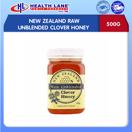 New Zealand Raw Unblended Clover Honey 500G