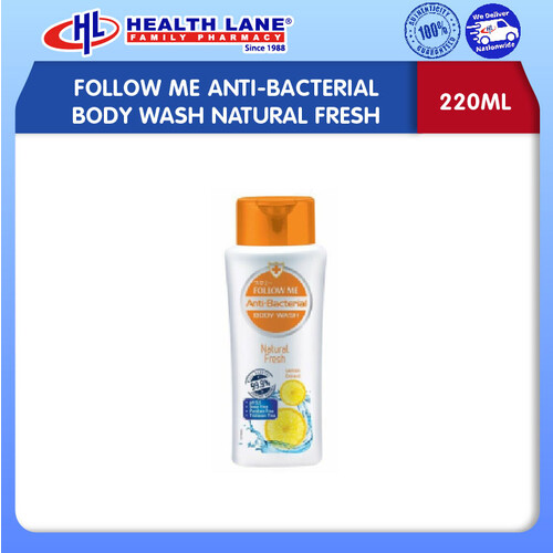 FOLLOW ME ANTI-BACTERIAL BODY WASH NATURAL FRESH (220ML)