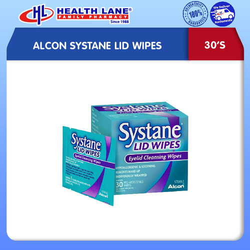 ALCON SYSTANE LID WET TISSUE (30'S)