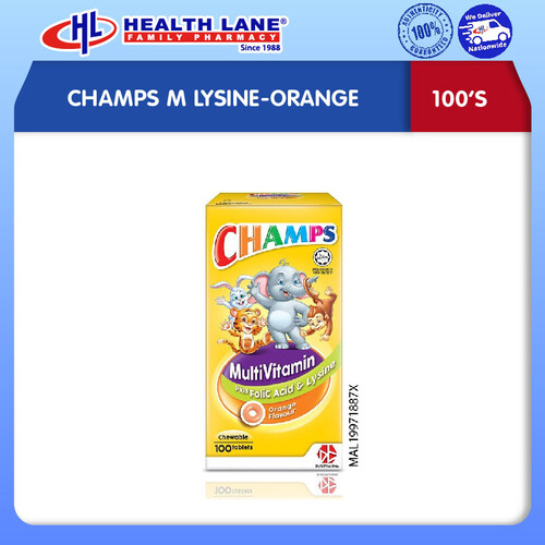 CHAMPS M LYSINE-ORANGE (100'S)