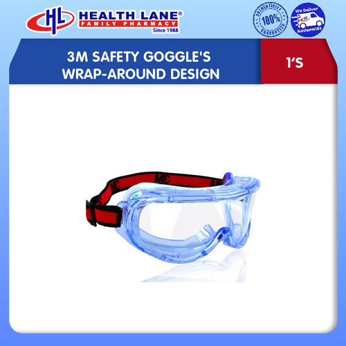 3M SAFETY GOGGLE'S WRAP-AROUND DESIGN