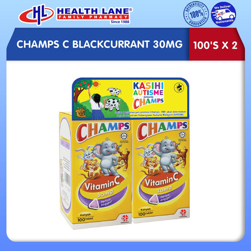 CHAMPS C BLACKCURRANT 30MG (100'Sx2)