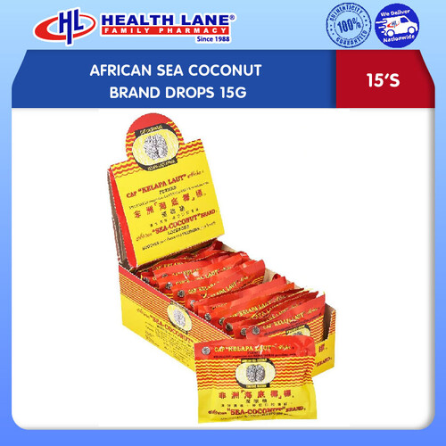 AFRICAN SEA COCONUT BRAND DROPS (15Gx15'S)