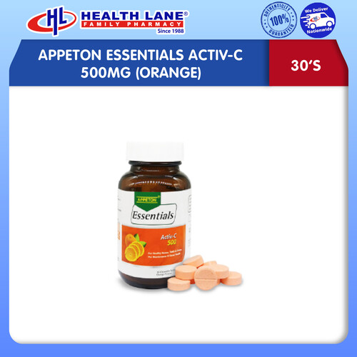 APPETON ESSENTIALS ACTIV-C 500MG (ORANGE) 30'S